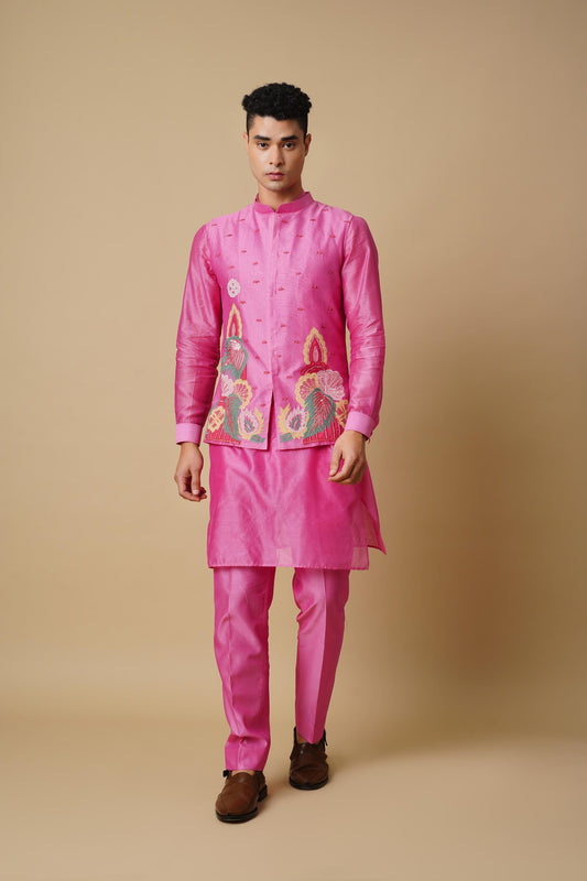 Handwork Half Jacket Kurta Set