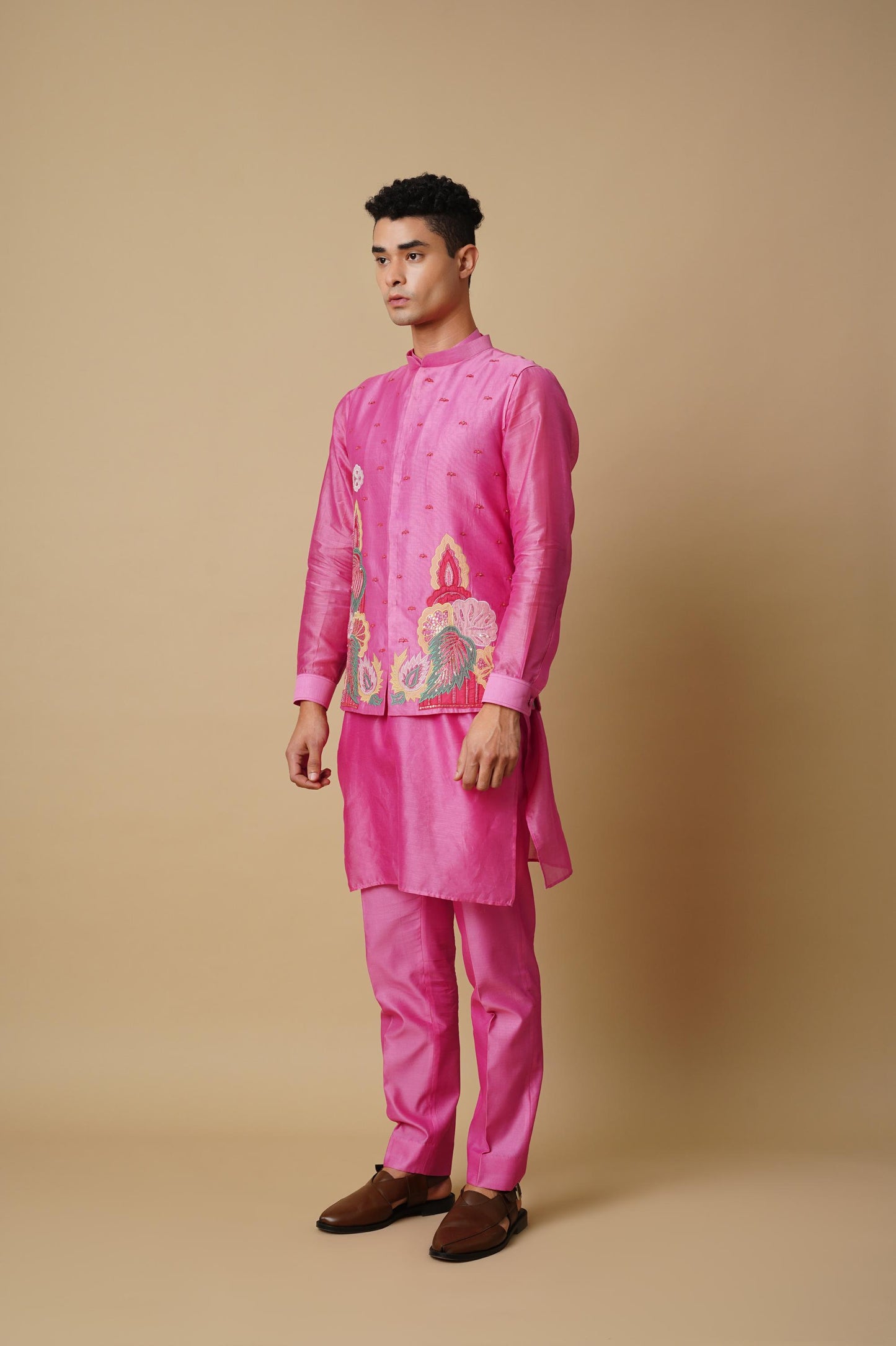 Handwork Half Jacket Kurta Set