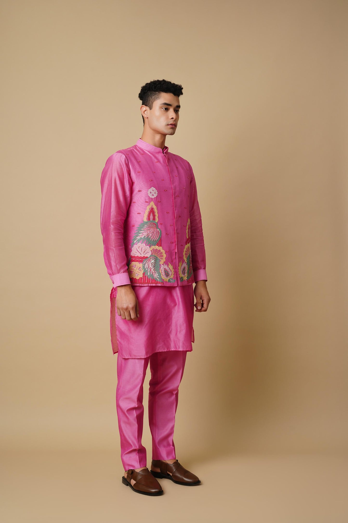 Handwork Half Jacket Kurta Set
