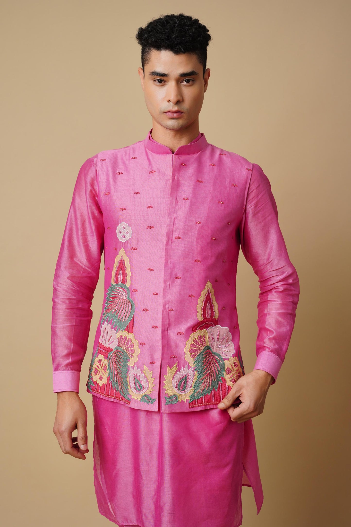 Handwork Half Jacket Kurta Set