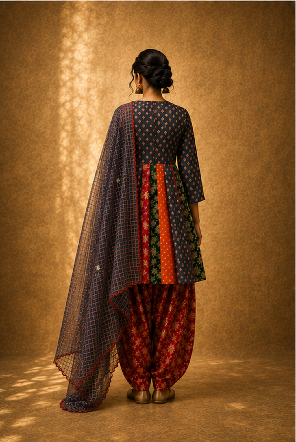 Gulbahaar — Banarasi Short Anarkali Set