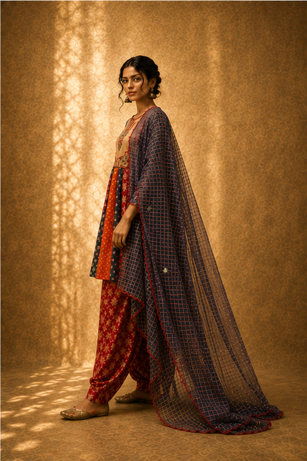 Gulbahaar — Banarasi Short Anarkali Set