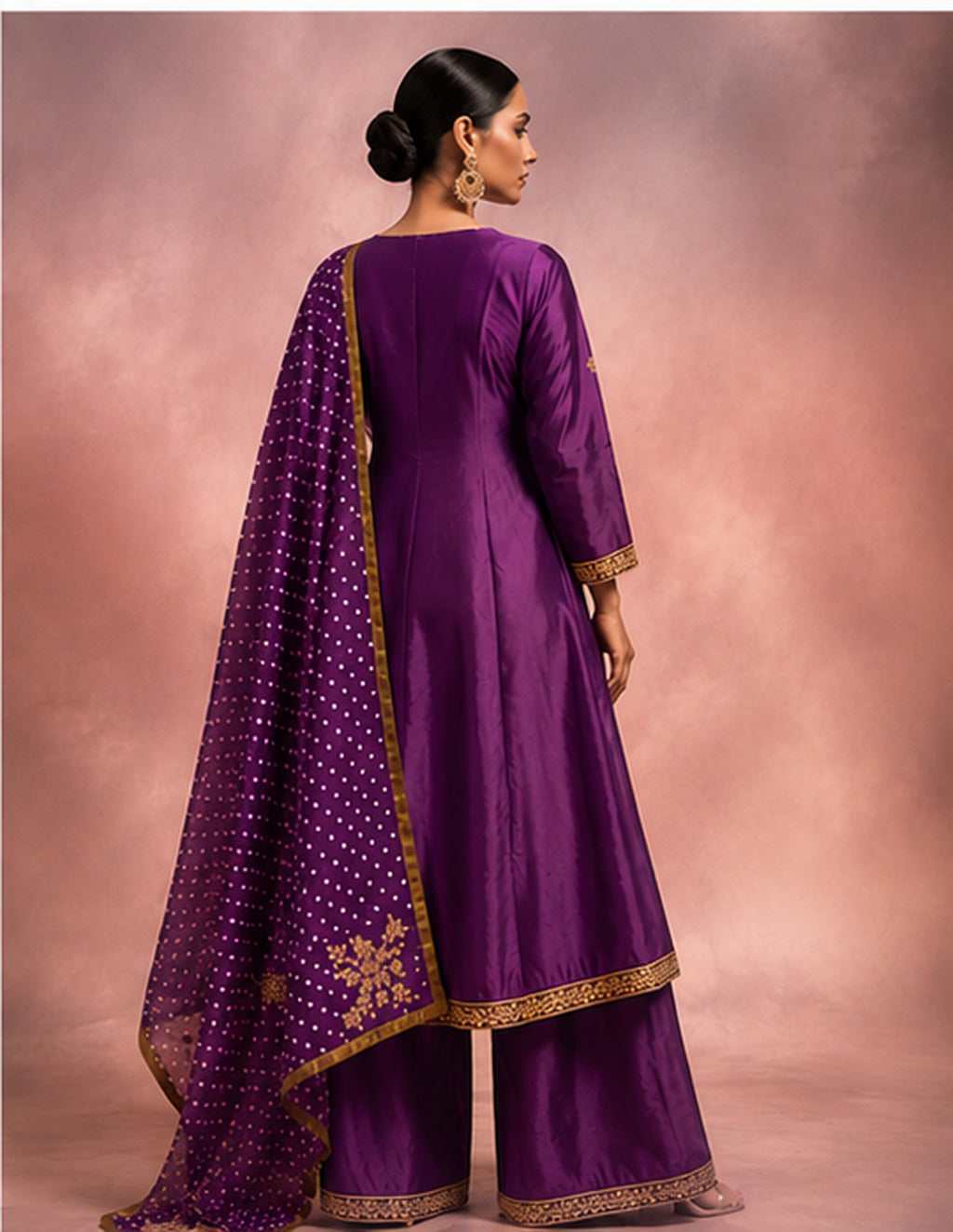 Aabha — Chanderi Silk Bandhini Suit