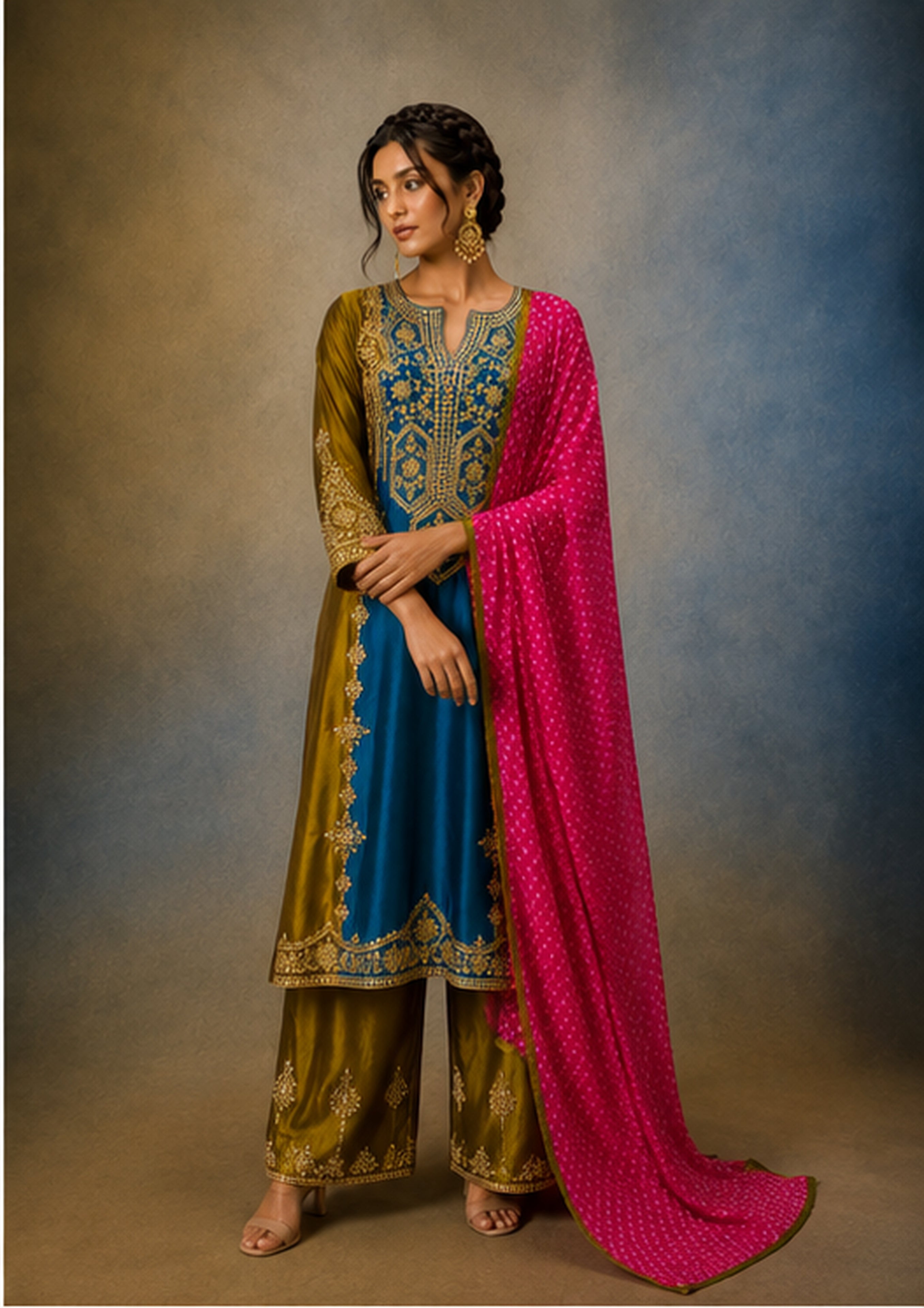 Gulnaar — Pure Silk Suit Set