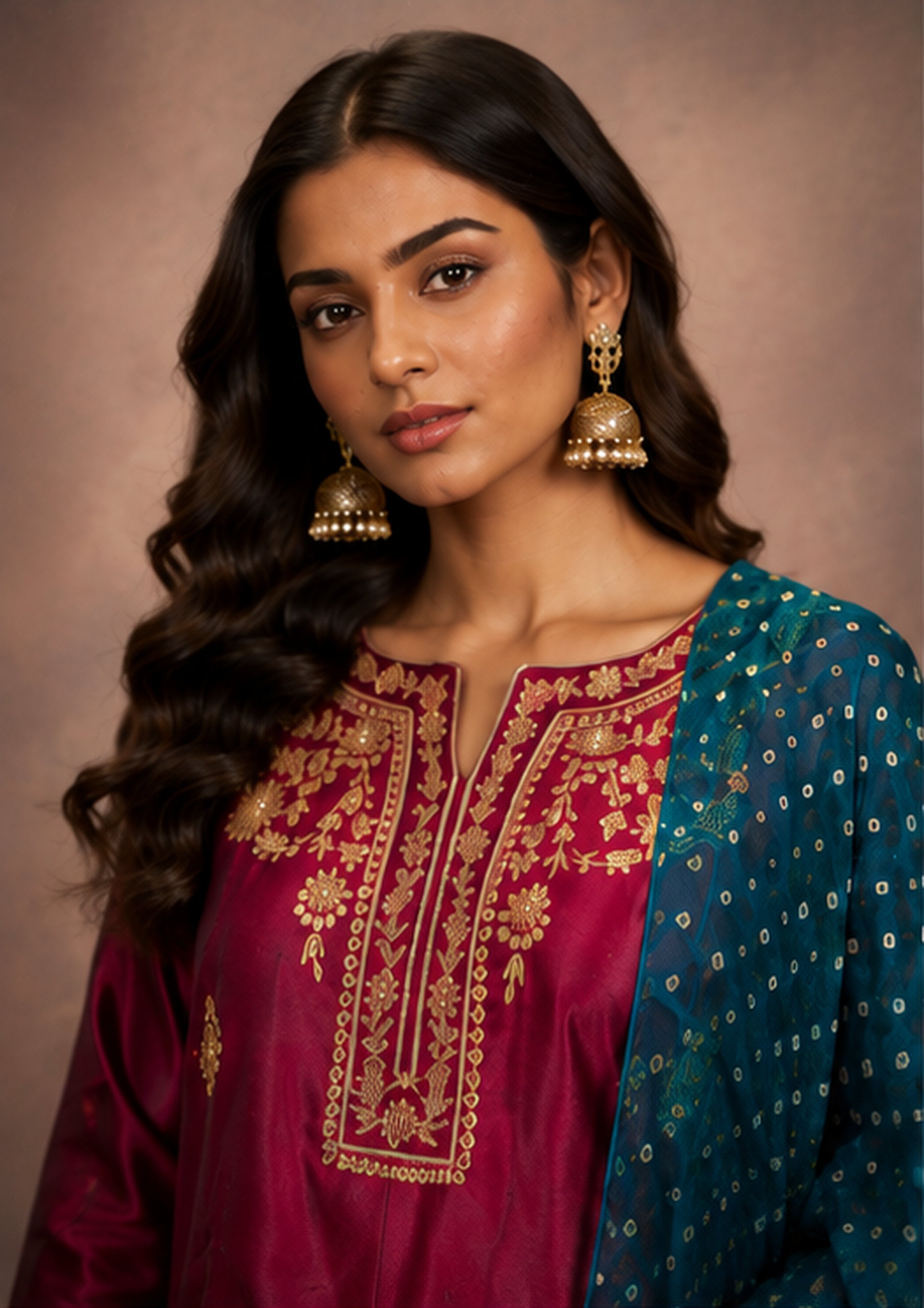 Mehreen — Bandhini Gota Patti Silk Suit