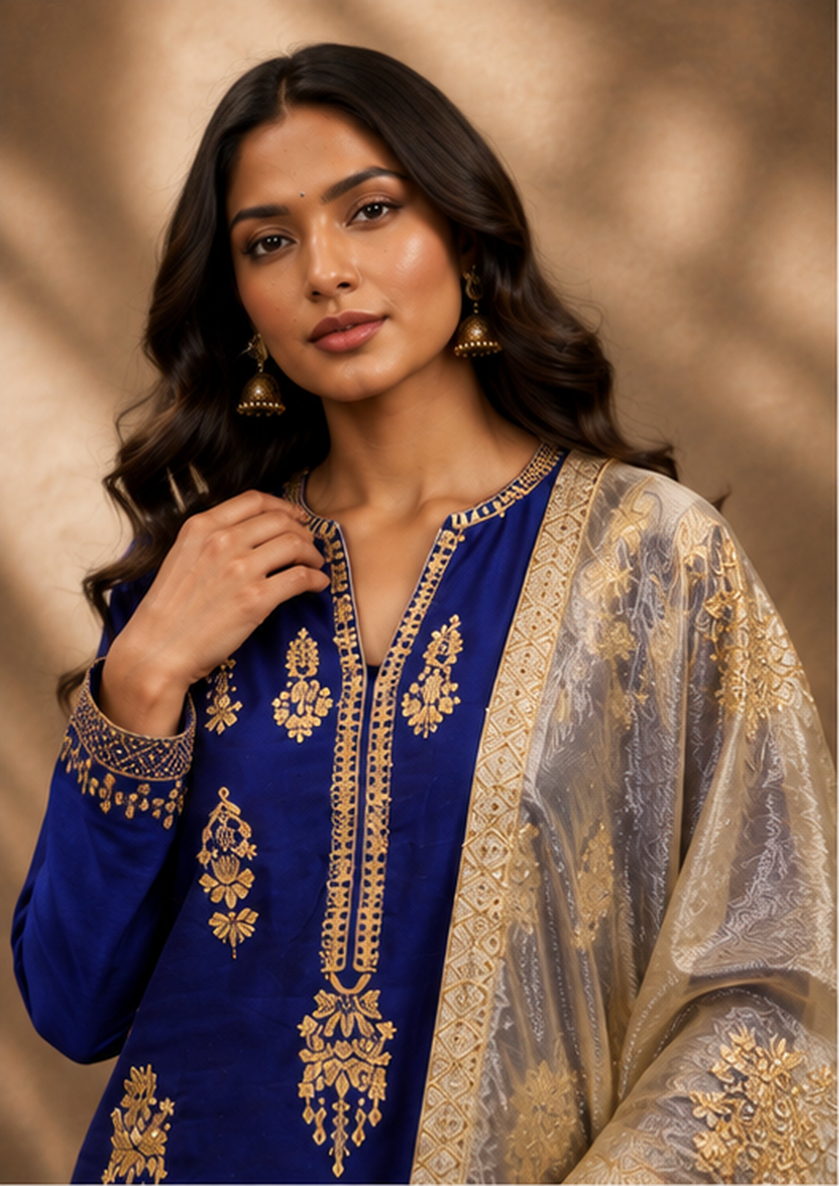 Neelambari — Hand-Embroidered Suit