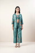 Three - piece embroidered co- ord set