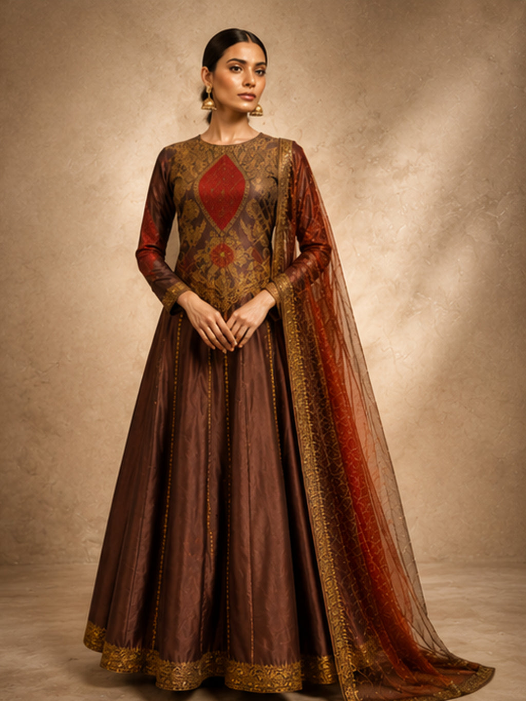 Mehrun Anarkali Set