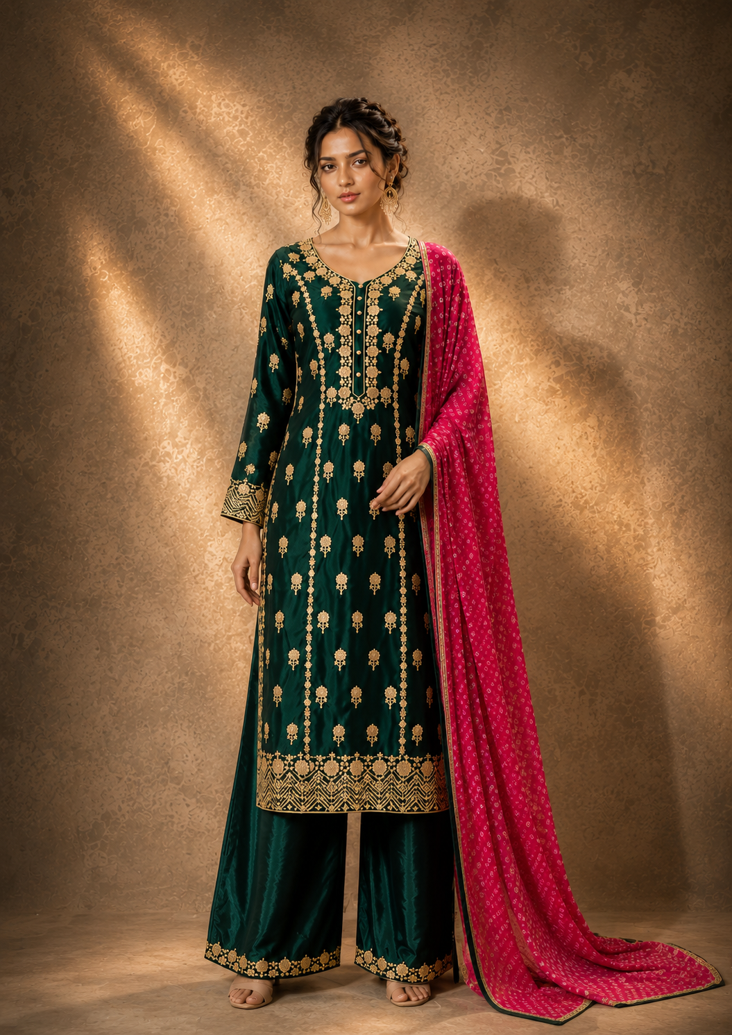 Meherza Silk Suit Set
