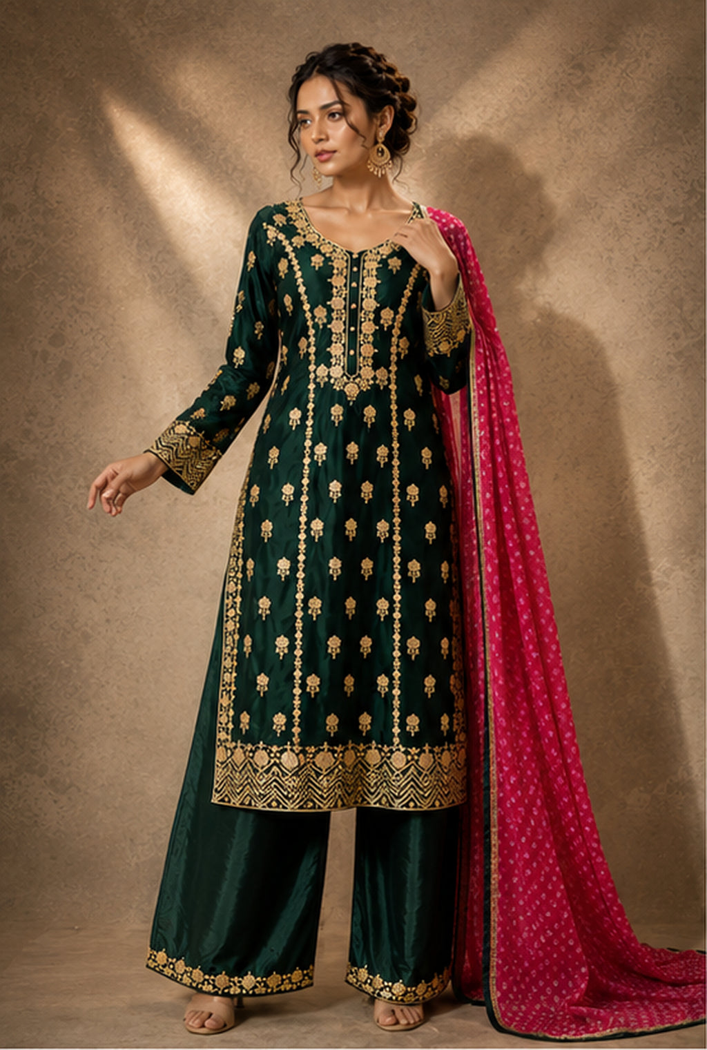 Meherza Silk Suit Set
