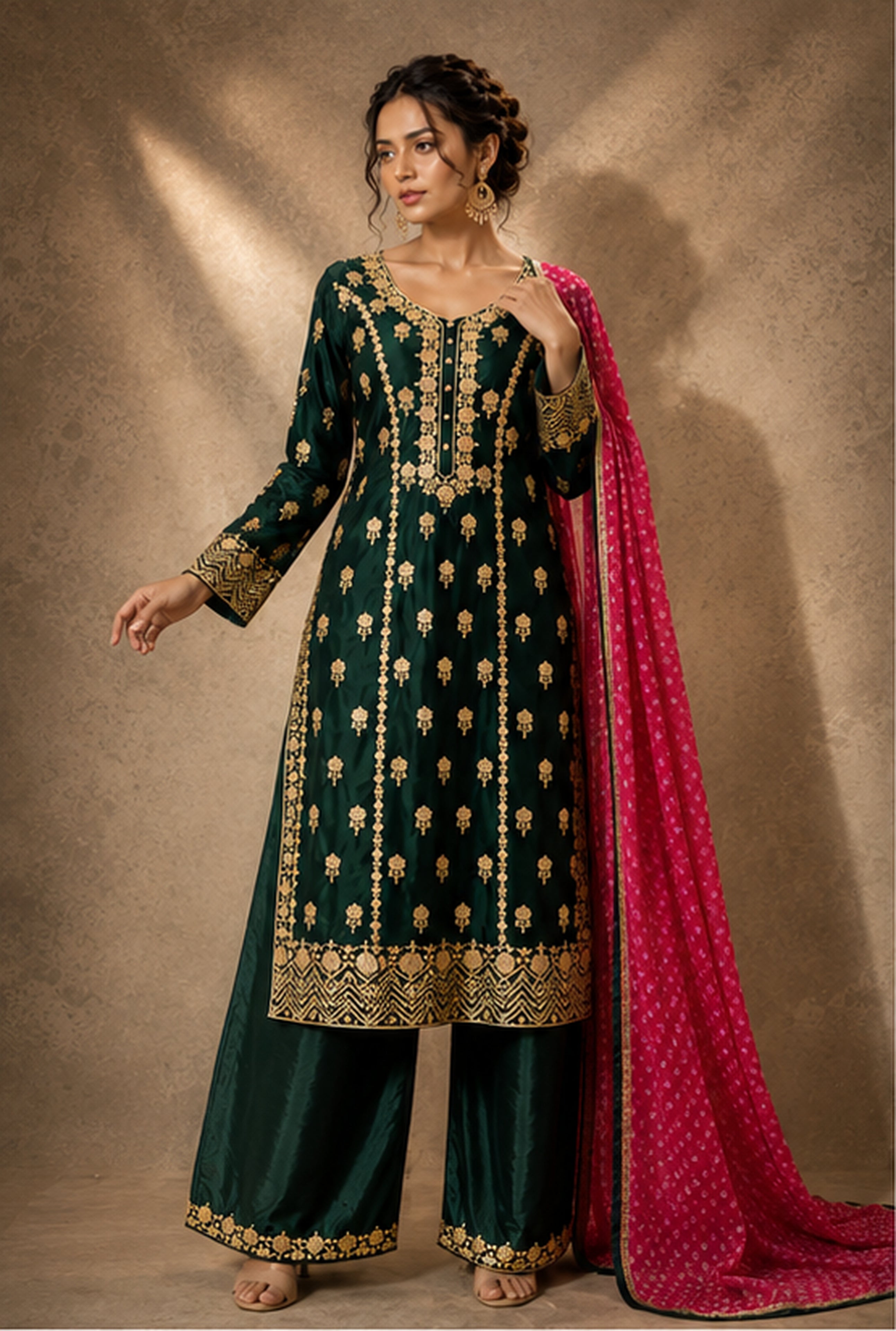 Meherza Silk Suit Set