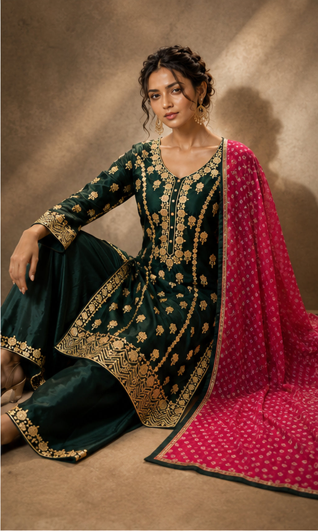 Meherza Silk Suit Set