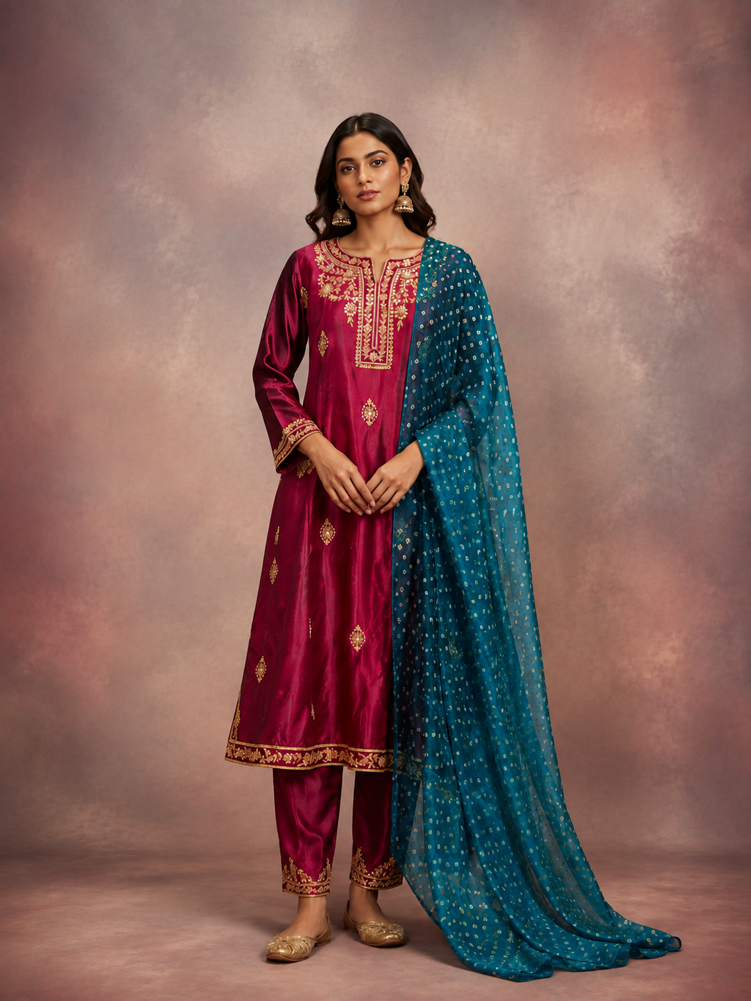 Mehreen — Bandhini Gota Patti Silk Suit